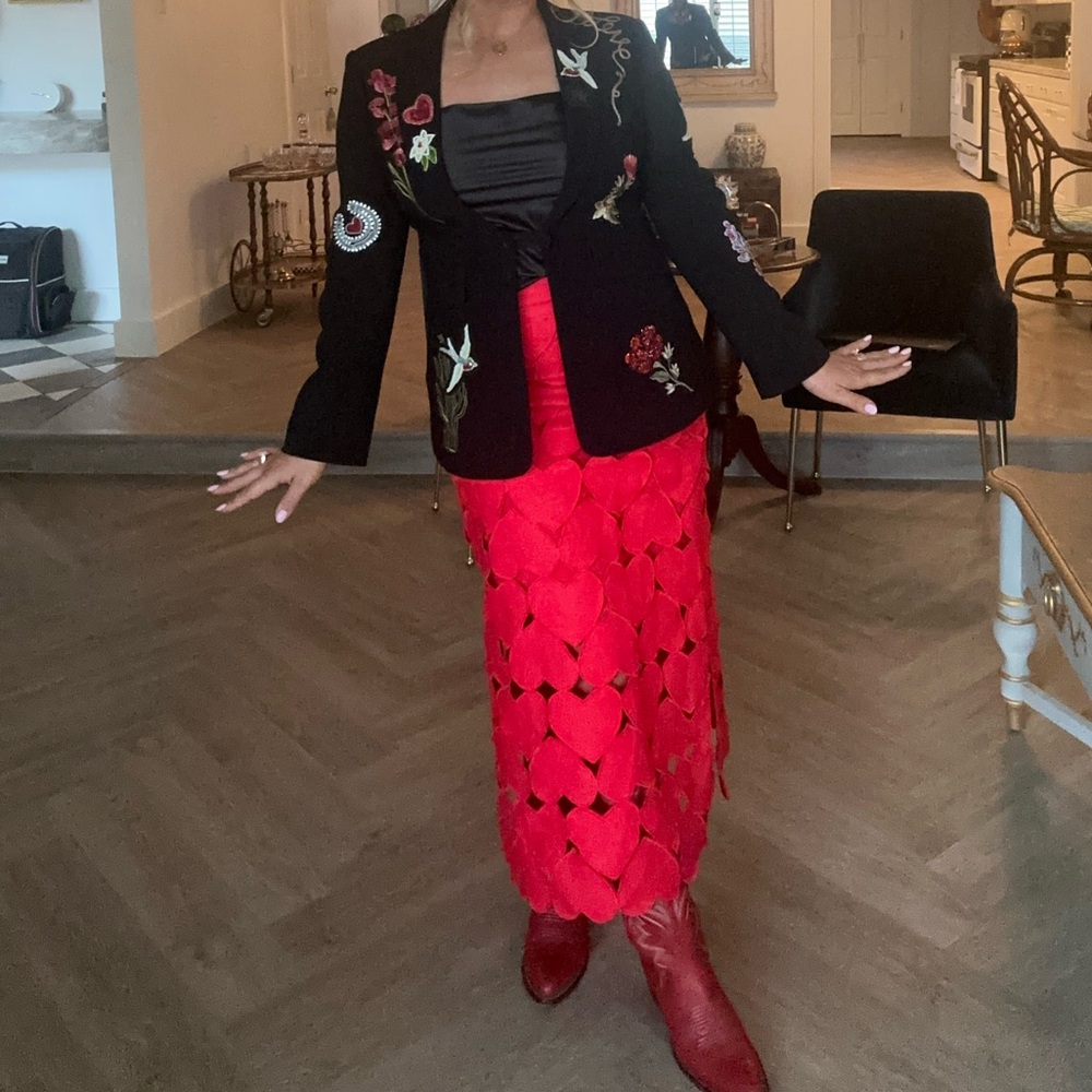 FARM Rio Vibrant Red Maxi Skirt